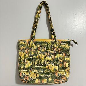 Green and yellow retro tote bag.  NWT.